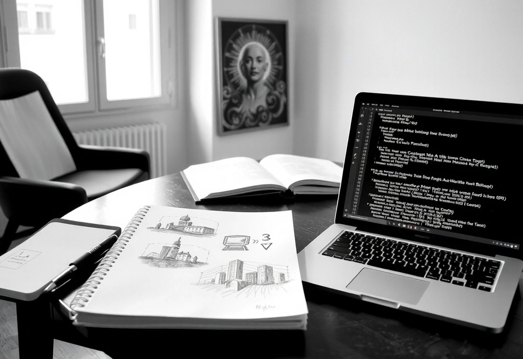 Studio intérieur esquisse et code